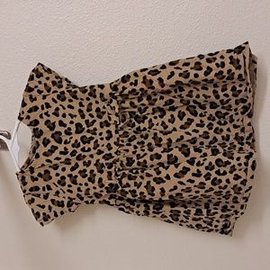 Carter's Brown Corduroy Leopard Print Dress - 18 mo
